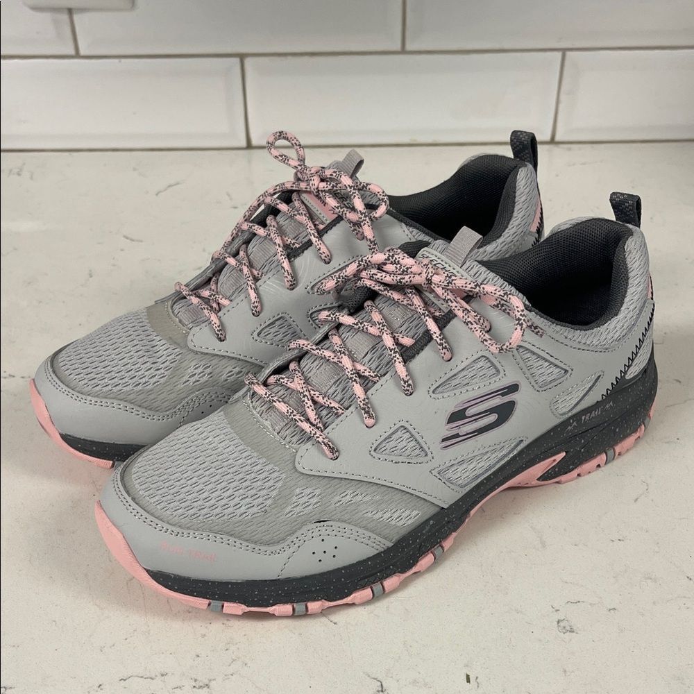 Skechers Women's Hillcrest Pure Escapade Athletic Shoes in Gray & Pink Size 10